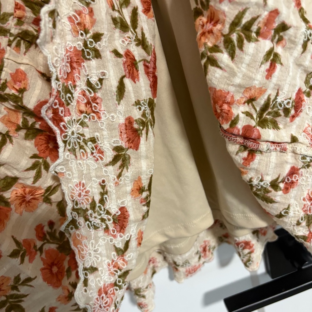 American Eagle Floral Print Summer Spring Short Mini Dress Women's Size Medium - Picture 7 of 11